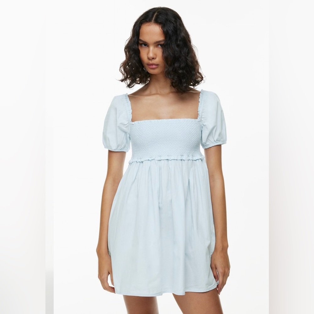 NWOT Aritzia Hadley Poplin Dress Baby Blue